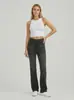Jeans de Sarja Lavada Versátil Não Apertado Flare Transfronteiriço para Mulheres, Estilo Americano Novo Retrô, Levanta Bumbum, Emagrecimento, Calça Flare Comprimento Total