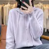 Sudadera con capucha de punto para mujer, nueva para otoño e invierno, transfronteriza, de manga larga, prenda exterior versátil, suéter