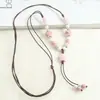 Cadena de Suéter de Estrella de Mar de Cerámica Tendencia Nacional Estilo Bosque Fresco Joyería para Estudiantes Collar de Perlas Accesorios de Lujo Ligero de Nicho para Mujeres