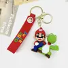 Lindo Llavero de Dibujos Animados Super Mario, Exquisita Muñeca Tridimensional, Colgante para Bolso y Coche, Llavero, Pequeño Regalo