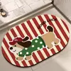 Alfombra para Cocina Baño Habitación Naranja Dormir Perezoso Caucho Natural Absorbente de Agua Antideslizante Absorción Instantánea
