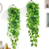 Mais Vendidos da Amazon Rattan Artificial Decorativo Plástico Cipós de Teto Folhas para Pendurar na Parede Plantas Verdes Flores Artificiais Alta Simulação