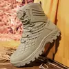 Botas de senderismo para hombre para exteriores, adecuadas para ventas transfronterizas en AliExpress, disponibles en tallas grandes, diseñadas para fuerzas especiales, duraderas y adecuadas para entrenamiento y combate, directo del fabricante, color negro