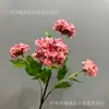 Hortênsia Artificial de 4 Cabeças com Toque Realista, Hortênsia Roxa Colada para Decoração de Sala de Estar, Arranjo Floral de Casamento com Folhas, Decoração de Casamento com Hortênsia Selvagem