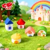 Produto Novo Original Mini Casa Realista Decoração de Casa em Miniatura, Cena Colorida de Casa de Bonecas de Conto de Fadas Ornamento de Resina