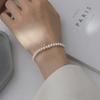 Simples Estilo Retro Pérola Sintética Contas de Luz Elegante Clavícula Feminina Pequena Colar de Aço Titânio Fresco Luz Luxo Acessórios Modernos