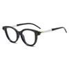 Gafas de Sol Cat-Eye de Estilo Europeo y Americano de Moda con Doble Esquema de Color, Gafas de Sol de Moda Urbana, Gafas Versátiles Lisas Anti-Luz Azul Sin Graduación
