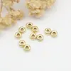 Rueda de Espaciadores Redondos de Burbuja Brillantes de Oro de 18K Accesorios de Cuentas Cuerda Trenzada de Cuentas Huecas Sueltas Material Cadena de Cuentas