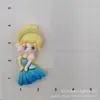 Serie de Princesas de Dibujos Animados Accesorios de Resina DIY Pegamento Cremoso Funda para Teléfono Móvil Pasador Joyería Agujero Zapatos Imán para Refrigerador Parche