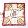 Bufanda Estampada Estilo Nuevo Bufanda de Moda Versátil Bufanda Cuadrada Pequeña de Seda Artificial Primavera y Verano Delgada Protección Solar Decoración Otoño e Invierno Cálida