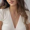 Collar Cruzado con Colgante de Margarita, Diseño de Nicho, Fresco y Lindo, Cadena Versátil para Clavícula, Cadena para el Cuello, Elegante para Mujeres