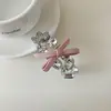 Piranha de Cabelo de Alta Qualidade Estilo Coreano com um Lindo Laço de Pérola, Strass Ultra Brilhantes, Presilha de Cabelo de Luxo Leve, Presilha de Franja de Nicho Fashion e Tendência
