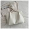 Estilo coreano grande saco feminino 2024 primavera nova moda grande capacidade saco de ombro simples retro casual macio saco de PU tote Bag