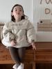 Ropa acolchada de algodón para otoño e invierno para niñas, ropa coreana gruesa para niños 2024, ropa de bebé, traje de camisa de muñeca acolchada de algodón floral para niños