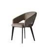 Cadeira de jantar minimalista italiana com encosto de metal, cadeira de sala de estar de alta qualidade, banqueta para casa, cadeira de hotel, mesa e cadeiras de jantar para restaurante