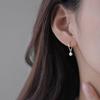 Brincos de Prata S925 com Agulha e Diamante Brilhante Novos Tendência de Verão Targes de Orelha Presilhas de Orelha Acessórios de Orelha para Mulheres