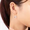 Joyería de Qingdao Nicho Europeo y Americano Versátil Lujo Ligero Gotas de Agua Incrustadas Aretes de Circonita de Vidrio Aretes Elegantes para Mujer