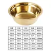 Tazón de sopa de acero inoxidable estilo coreano, plato hondo plano, tazón de sopa para jardín de infantes, tazón de arroz para restaurante, tazón para fideos de caracol, tazón para fideos instantáneos, tazón dorado