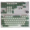 Matcha Coreano, Tailandês, Japonês, Inglês Pequeno Conjunto Completo Pbt Sublimação de Cor Xda Keycaps Adequado para 61/64/68/84/87/104