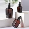Frasco gotero de vidrio oscuro para té, frasco cuadrado para esencia de 20ml50ml100ml, color té, frasco vacío para dividir