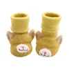 25 Calcetines de Piso Gruesos de Felpa para Otoño e Invierno para Bebés, Calcetines Antideslizantes 3D de Dibujos Animados para Niños Pequeños