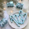 Decorações de Natal Ins Transfronteiriças Conjunto de Bolas de Árvore de Natal Pintadas Enfeites Pendurados Caminhão de Bengala Trem Picador de Gelo Decoração