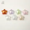 Cuentas de Estrella de Cinco Puntas Coloridas de Acrílico con Agrietado Accesorios para Joyería Hecha a Mano DIY Diadema con Cuentas Adorno para el Cabello Cadena para Teléfono Móvil Accesorios
