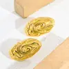 Pendientes de Textura Irregular al por Mayor en Stock del Fabricante, Estilo Retro Europeo y Americano, Accesorios de Moda para el Día a Día, Joyería para Mujer de Acero de Titanio