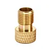 Adaptador de cobre para válvula francesa de bicicleta a válvula americana, portátil para inflar, antideslizante y fácil de girar, accesorio de ciclismo de tamaño universal