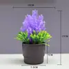 Venta al por mayor transfronteriza Bonsái de planta simulada Flor falsa Lavanda en maceta Hogar Escritorio Sala de estar Flor de plástico Adornos decorativos