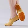 Sapatos de dança com salto adulto feminino fundo macio renda-sem lona camel interior e ao ar livre sapatos de prática clássica professor sapatos salto alto