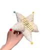 Pinza para el Cabello de Estrella de Cinco Puntas con Lunares Lindos Diseño de Nicho Pinza Tiburón de Algodón de Lunares Coloridos en la Parte Posterior de la Cabeza