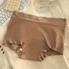 Cueca Boxer Sem Costura para Meninas, Novo Rosto Sorridente, Algodão Puro, Antibacteriana, Gancho Estendido, Cintura Média, Respirável, Shorts Femininos que Não Apertam