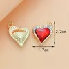 Accesorios de Joyería DIY de Fábrica Estrella de Cinco Puntas Corazón Aleación Pedrería Colgante Encanto Pendiente Collar Accesorios Llavero