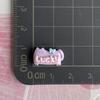 Mini tamaño pequeño Nombre de animal Accesorios de resina Letra inglesa Marca Pasador para el cabello Pegamento crema con accesorios de botón