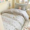 Juego de Cama Fresco y Sencillo: Juego de cuatro piezas de algodón puro, Modelo Nuevo 2025 para Dormitorio Universitario, Juego de tres piezas de sábana y funda de edredón