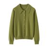 Suéter de Cachemir para Mujer 100% Cachemir Puro Cuello Polo Cardigan Otoño e Invierno Nuevo Suave Elegante El Más Fácil de Combinar Top