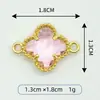 Joyería Electroplateada Estilo K Accesorios de Aleación diy Trébol de Cuatro Hojas Colgante Incrustado Collar Pulsera Colgante Doble Colgante Venta al por Mayor