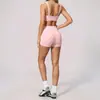 Conjunto de Yoga Personalizado Novo com Bolinhas Conjunto de Top de Alças Finas Falso Duas Peças Esportivo Secagem Rápida Corrida Fitness