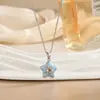 Colar Transfronteiriço Novo Colorido Zircônia Estrela de Cinco Pontas Design Pequeno e Fofo Pingente Estrela Corrente Clavícula Acessórios Joias