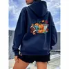 Sudadera con capucha de exportación transfronteriza para mujer Amazon Wish Popular Patrón de calabaza Top Temu Una pieza