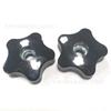 Fabricantes perilla de plástico de agujero pasante pentagonal de 38 mm-M8 perilla de plástico tuerca de perilla fija fabricantes
