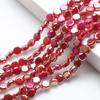 8 MM plana octogonal porcelana Jade AB galvanizado cor jóias acessórios pulseira colar artesanal DIY vidro frisado atacado