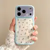 Funda Morada Floral Adecuada para iPhone 16, Funda tipo Cristal para iPhone 17, Funda de Silicona para 17Pm, Funda de Nicho para iPhone 17 Pro, Estilo Fresco
