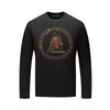 Camiseta de manga larga para hombre, primavera y otoño, moda nacional para hombre, talla grande, top básico, vaca con pedrería caliente, modal para hombre talla grande