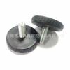 Pata de mueble ajustable de plástico antideslizante con patrón recto redondo de 40 mm-m8