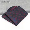 Lenço de Bolso Masculino para Terno Formal Poliéster de Alta Densidade Lenço Quadrado Pequeno Lenço de Peito Floral Lenço para Festa de Negócios Acessórios de Vestuário