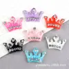 Accesorios para el cabello de corona Pasador Material Banda de goma Borde con diamantes brillantes Pinza Accesorios de pegamento de crema para manualidades Accesorios de resina para niños Accesorios para funda de teléfono móvil