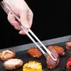 Pinzas de barbacoa caseras extendidas estilo coreano, acero inoxidable 304, engrosadas, adecuadas para buffet, pinzas para fresas, pan, uso comercial, pinzas para carne