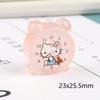 Reloj despertador luminoso de animales de dibujos animados para niños, simulación de bricolaje, casa de juegos, máquina de muñecas, mini juguete, accesorios de resina
